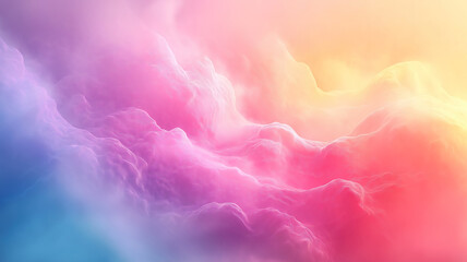 Poster - Soft Gradient Background Featuring Gentle Pastel Colors for a Calm Aesthetic