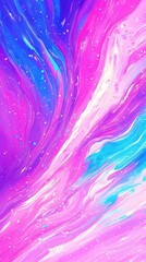 Wall Mural - a vibrant abstract design featuring swirling colors of pink, blue, and white.