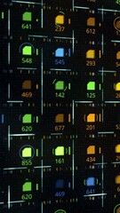 Aufkleber - Futuristic abstract animation of digital market background with commercial data flow. Animation. Global economic data statistics.