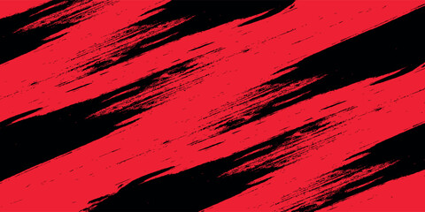 Wall Mural - Black and red abstract grunge background with halftone style. vector ilustration