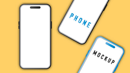 Poster - smartphone mockup. Mobile phone vector
