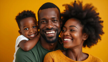 Portrait of a happy black family