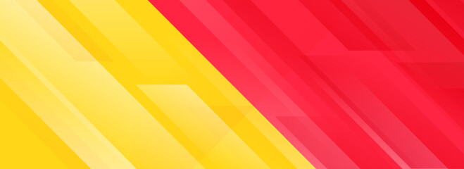 Sport game contest footer design. Wide bright sporty versus banner concept for presentation, footer, header, poster, flyer. Abstract red and yellow diagonal gradient line background. Vector wallpaper