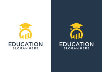 Logo design for finance college, finance and accounting college, postgraduate, campus, education, and investment.