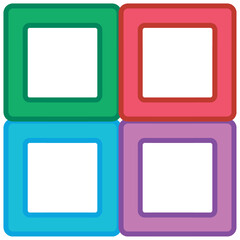 Sticker - Colorful Geometric Square Pattern