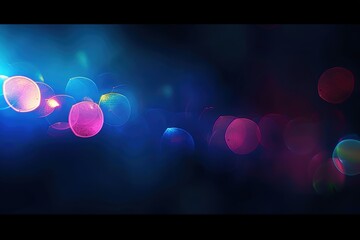 Poster - Colorful bokeh lights