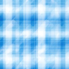 Wall Mural - Blue and white plaid pattern