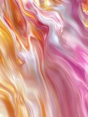 Aufkleber - Abstract Fluid Art with Soft Melting Patterns and Vibrant Halloween Colors