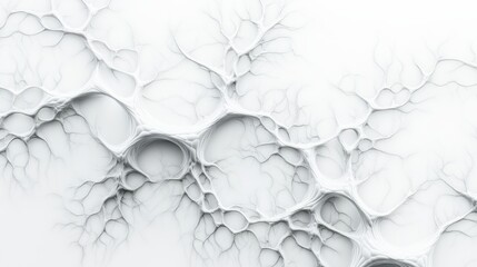 Organic neural network pattern on white background