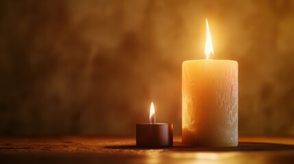 Canvas Print - Warm Candlelight Glow for Cozy Ambiance