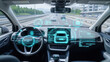 © Antto-AI - self driving car interior showcasing advanced autopilot technology on highway