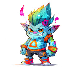 Poster - Funky Troll Illustration