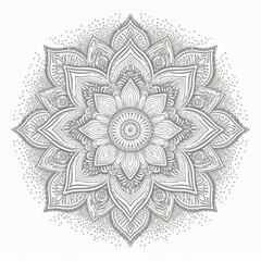 Mandala art design also called rangoli, decorative elements on white background