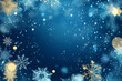 © protix - blue christmas background with snowflakes