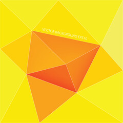 Poster - Polygonal banner graphic geometric triangle overlap vector layer background for text and message design
