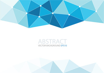 Poster - Polygonal graphic geometric triangle overlap vector layer background for text and message design
