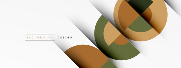 Poster - Geometric design abstract background - circles squares