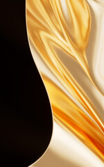 Poster - Flowing multilayer cloth background, 3d rendering.