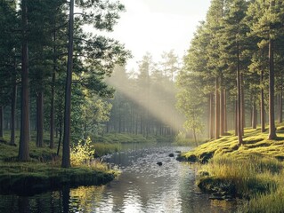 Wall Mural - Forest Stream