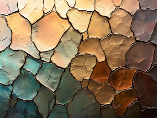 Poster - Textured abstract background with colorful stone-like patterns, ideal for design projects and art.