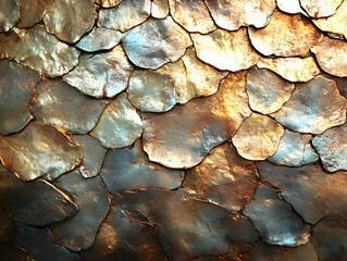 Poster - Shimmering shell texture with iridescent colors, perfect for design backgrounds.
