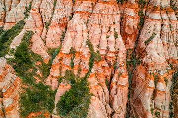 red rocky slopes rapa rosie is a protected geological and floristic reservation area near sebes alba