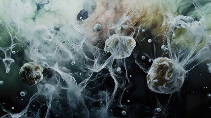 Wall Mural - microscopic world: exploring the intricate beauty of cells