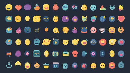 Poster - New iOS 15.4 Emoji Vector Set - Fully Editable, High-Resolution, Colorful, Fun, Emoji Icons for Messaging, Social Media, and Design Projects - Cute and Expressive Faces and Objects