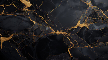Poster - Dark marble black marble stone background