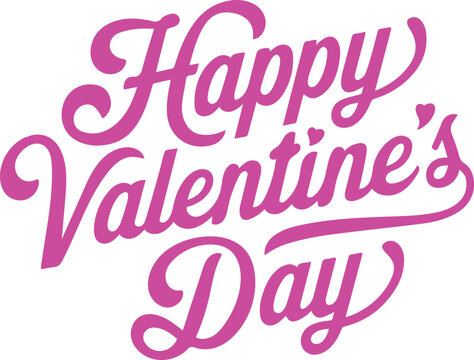 Happy Valentin's Day Typography vector art Illustration 