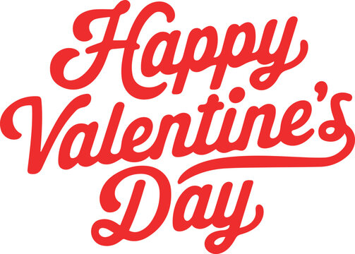 Happy Valentin's Day Typography vector art Illustration 