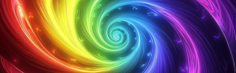 Wall Mural - rainbow spiral, AI generated