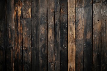 Dark rustic wooden wall with vertical planks
