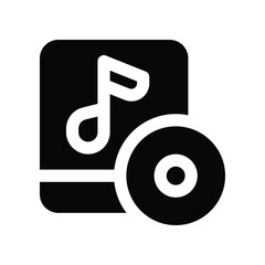 music album icon. vector glyph icon for your website, mobile, presentation, and logo design.