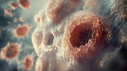 Wall Mural - microscopic view of a cell: exploring the wonders of biology