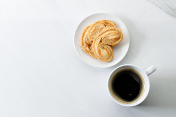 Palmier butterfly puff and Coffee