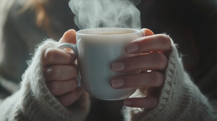 Warm Hands Holding a Tea Cup