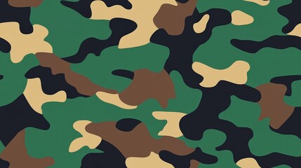 Wall Mural - simple camouflage pattern vector in dark green, camo patterns