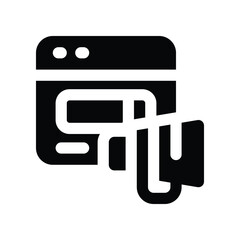 website marketing icon. vector glyph icon for your website, mobile, presentation, and logo design.
