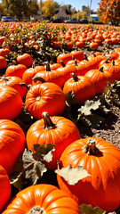 Canvas Print - A field of pumpkins