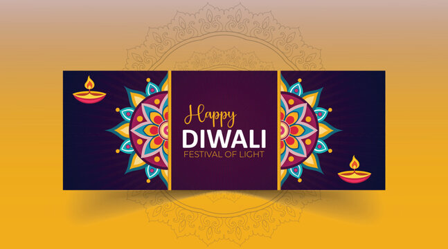 Diwali vector background design template