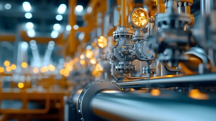 Poster - Captivating of a state of the art petroleum refinery showcasing the intricate industrial process of transforming raw oil into vital petrochemical compounds  The scene is depicted in a futuristic