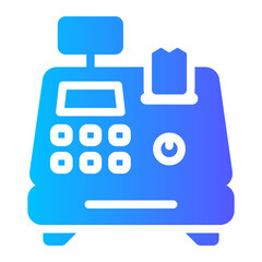 Canvas Print - cash register Gradient icon