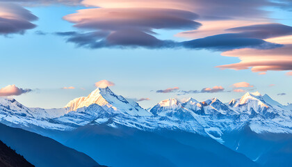 Wall Mural - Magnificent scenery of Meili Snow Mountain at sunrise.