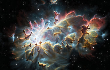 Wall Mural - space nebula. giant interstellar cloud and stars scattered across the universe