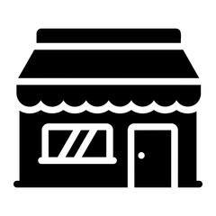 Wall Mural - store solid icon