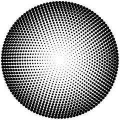 Aufkleber - dotted circle. vector illustration