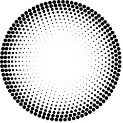 Aufkleber - halftone round dot frame. vector illustration