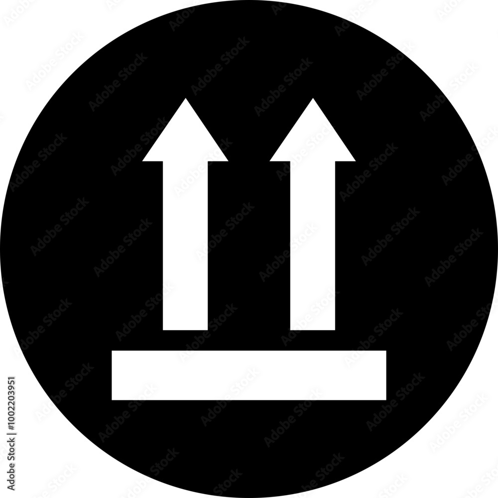 Arrow icon in trendy flat style for web design or interface direction ...