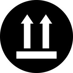 Poster - Arrow icon in trendy flat style for web design or interface direction symbol isolated on transparent background. On way sipping tracking route. Road navigation guide destination vector illustration.